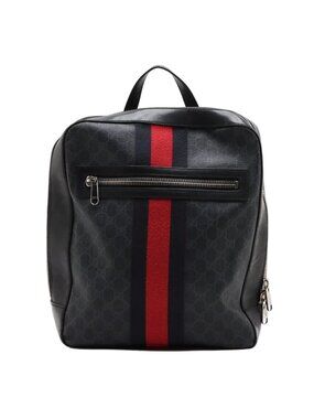 Gucci GG Sherry Line Leather Sac Bag Black